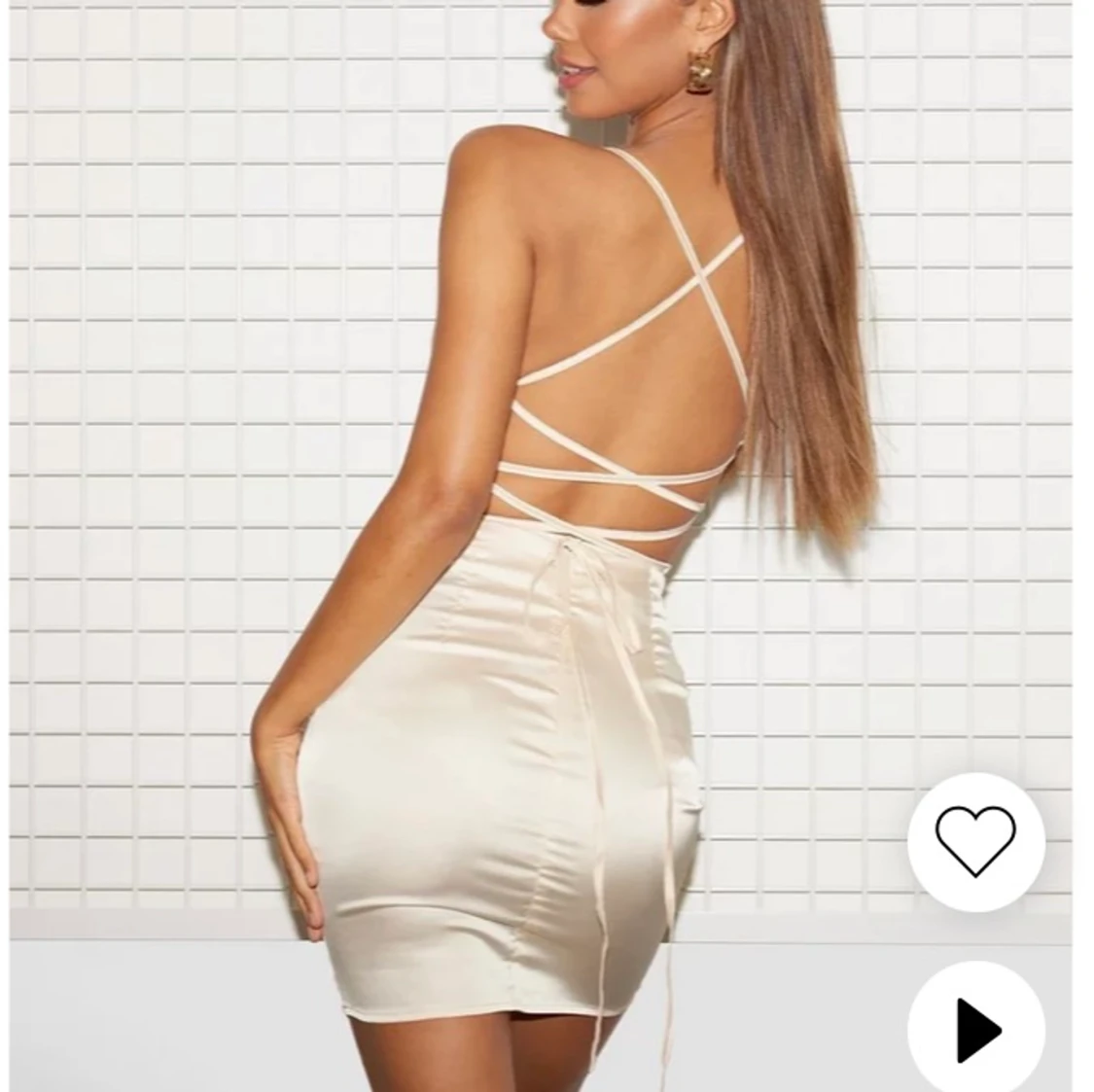 mini festklänning satin - 91