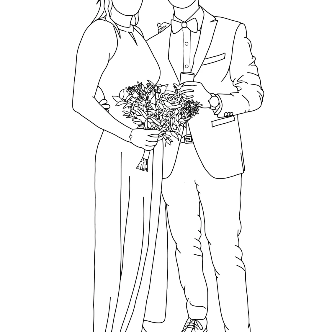 Porträtt i Line Art / målar av ditt foto