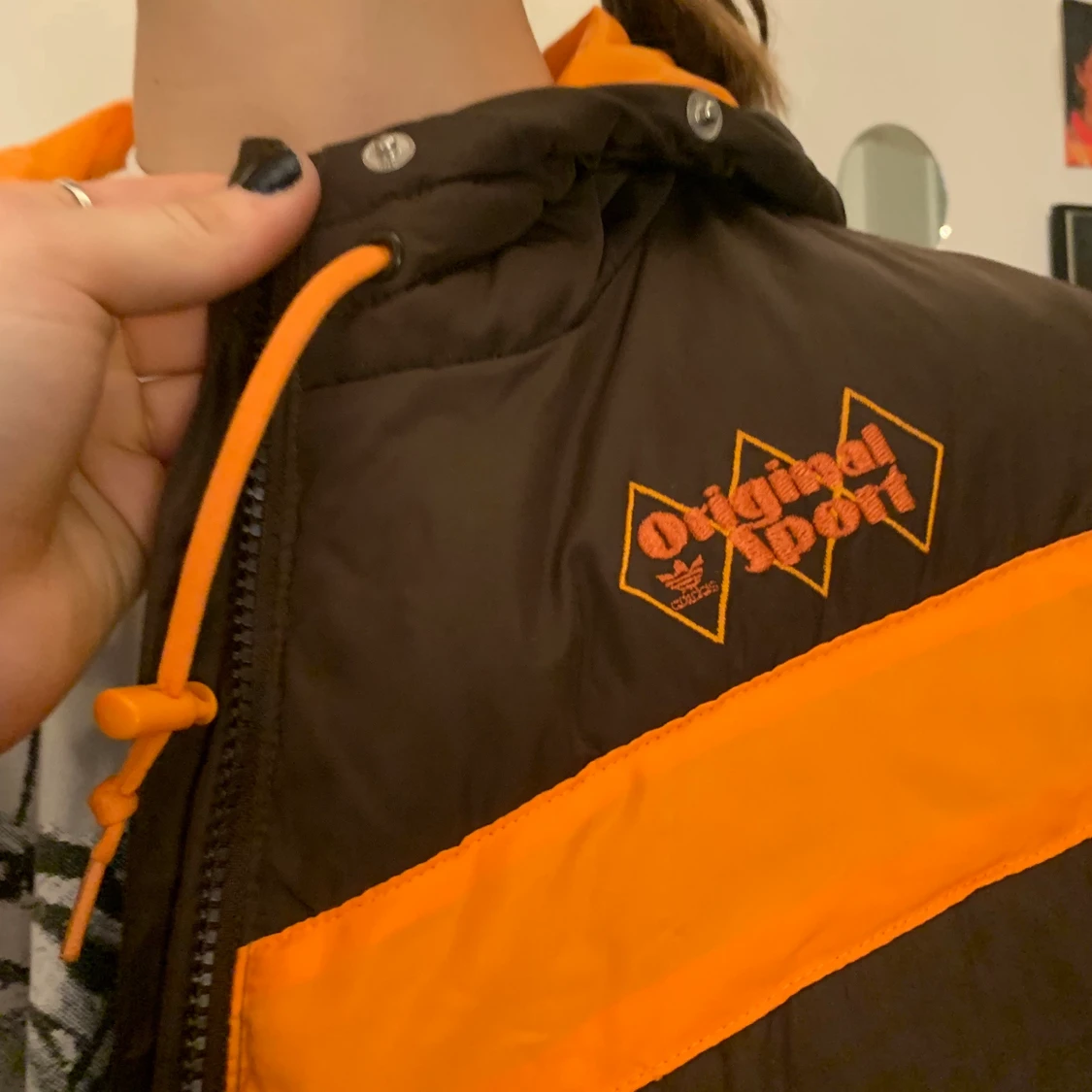 Brun pufferjacket - 90