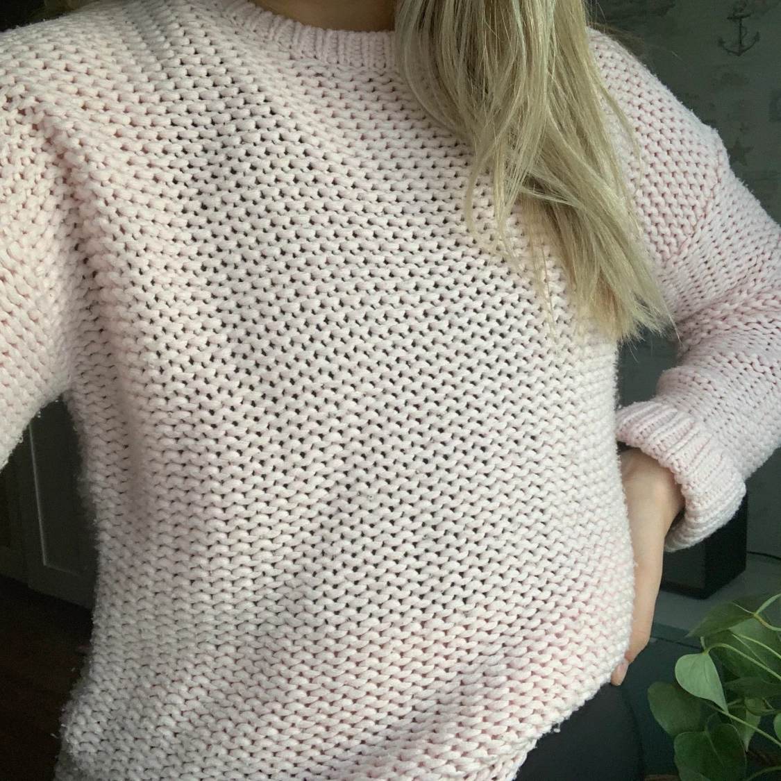 Rosa stickad tröja!