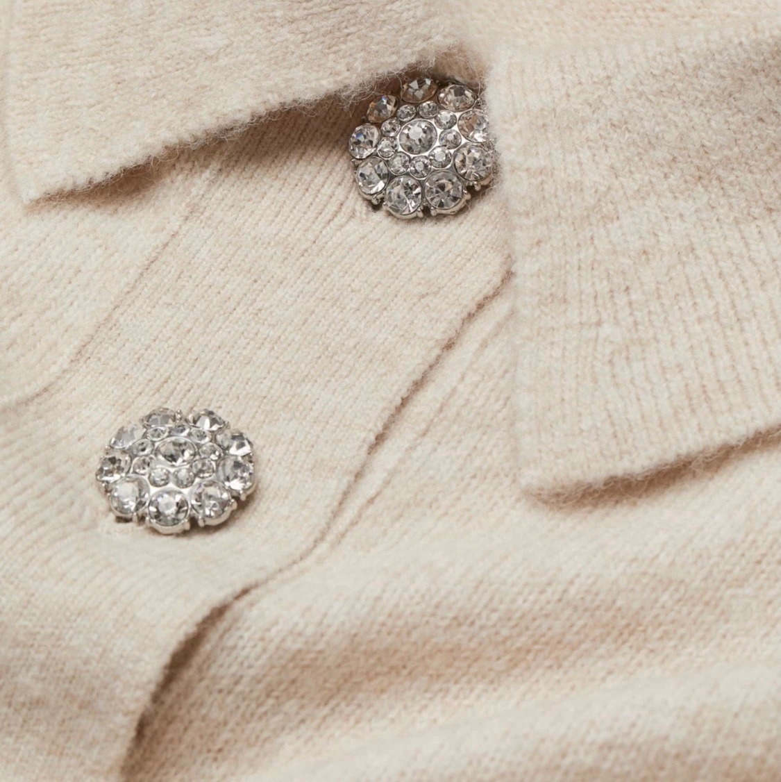 H&M stickad t-shirt med strass - 90