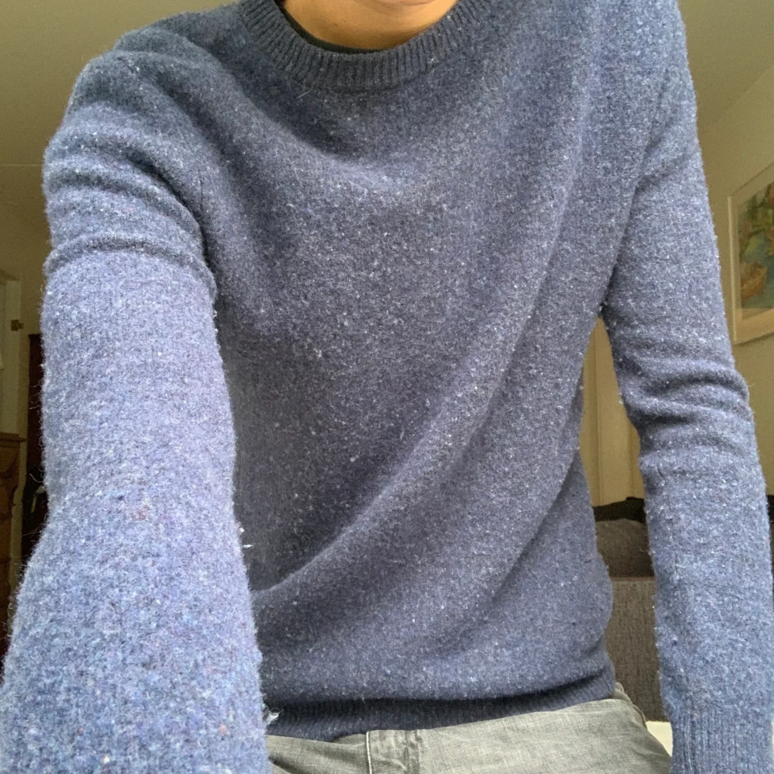 Blå stickad tröja från THESE GLORY DAYS 