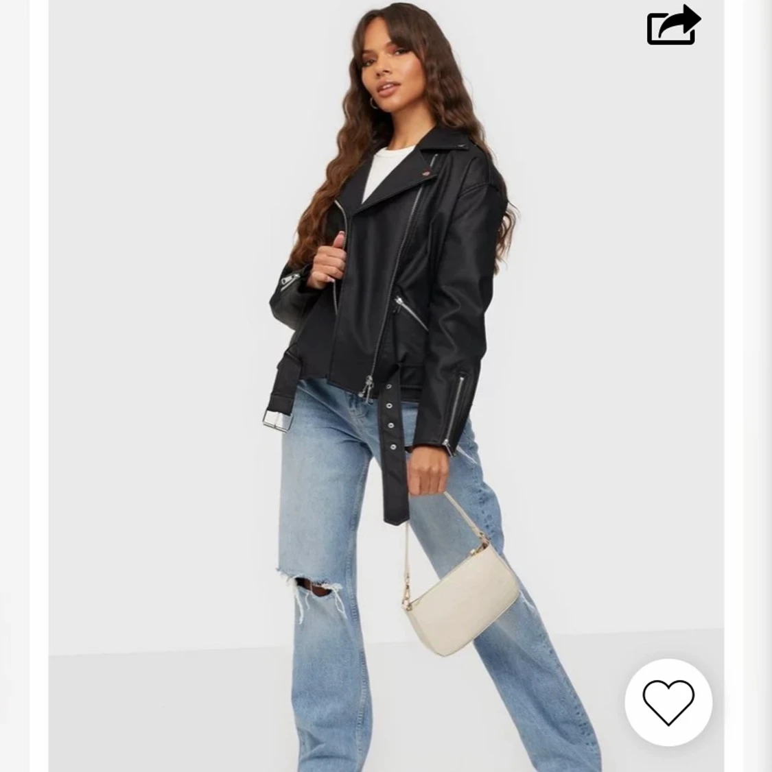 Oversized Skinnjacka  - 90