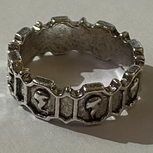 Ring - Silverring med eld detaljer.