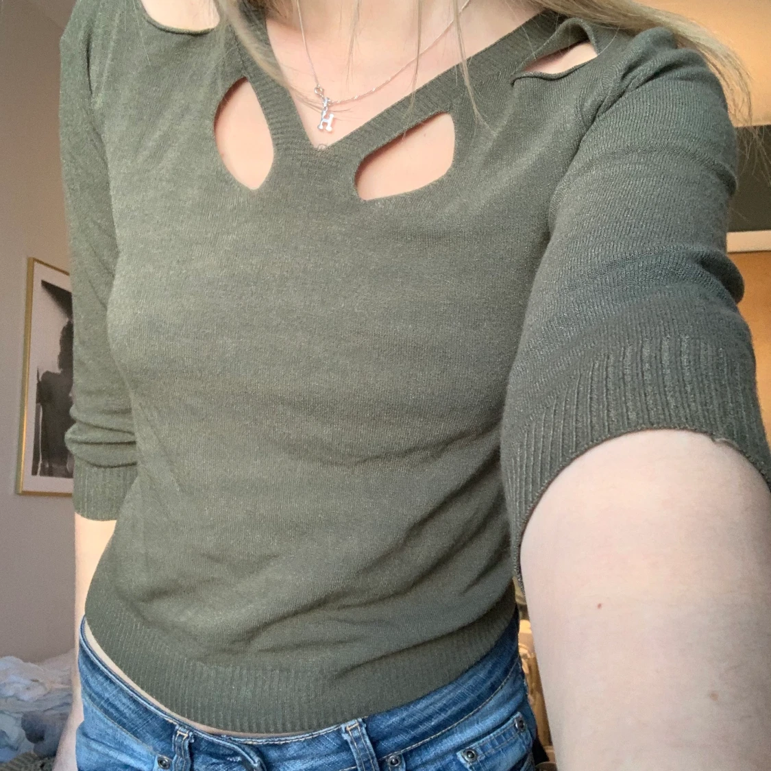 Fin grön tröja - 90