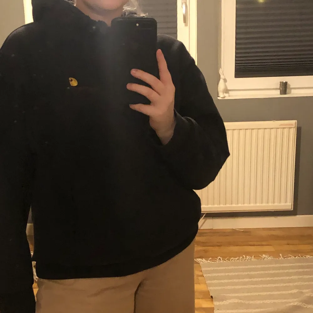 Svart hoodie från Carhartt! Köptes för ett år sen, och säljes pga för lite användning, köparen står för frakt<3. Hoodies.