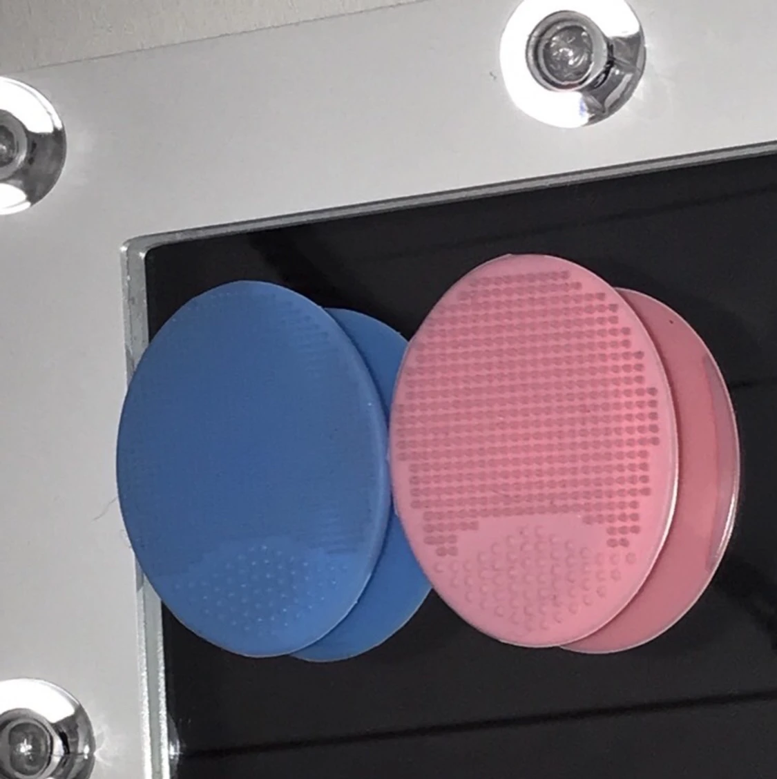 Facescrubbers blå och rosa 