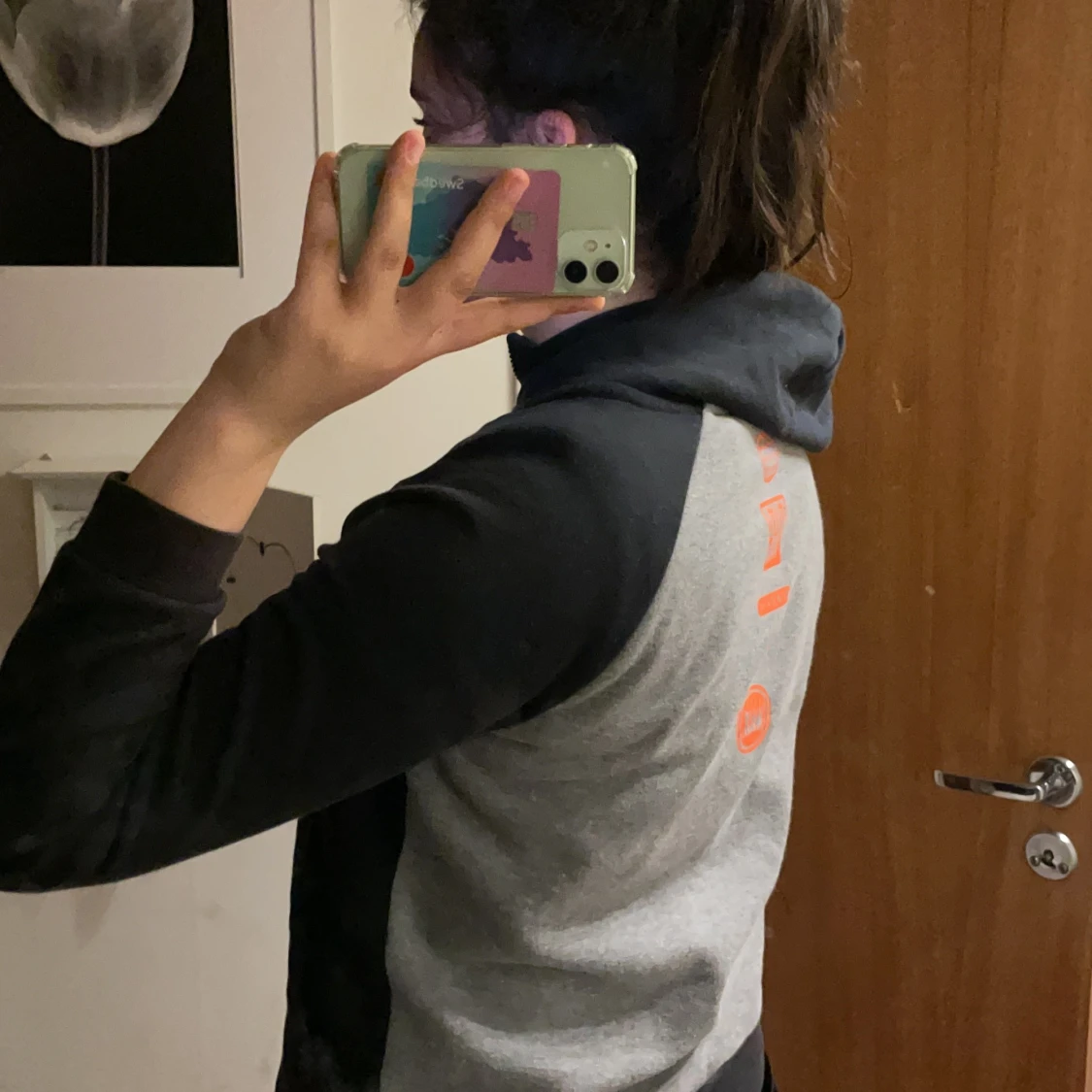 Svart/grå Nike kofta - 90