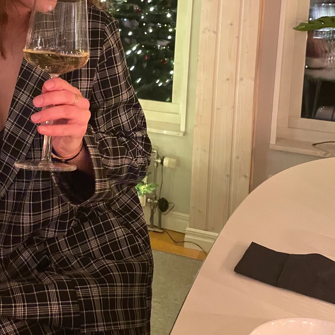 Rutigt kostymset - 90