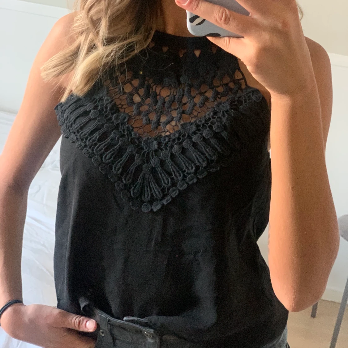 Topp med Spets detaljer - 90