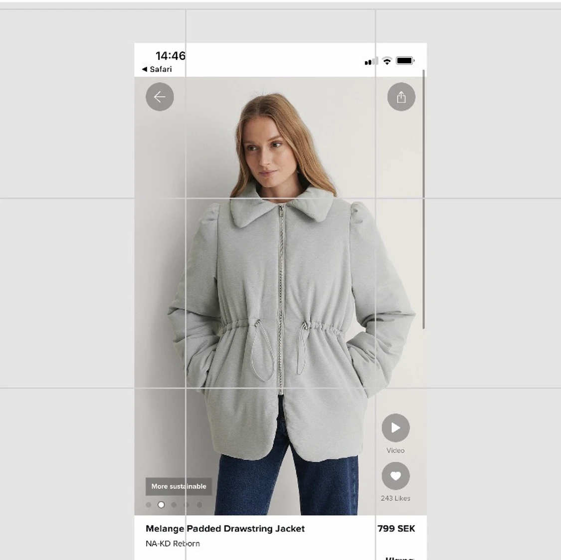 Jätte fin Jacka i Unik form från NA-KD 