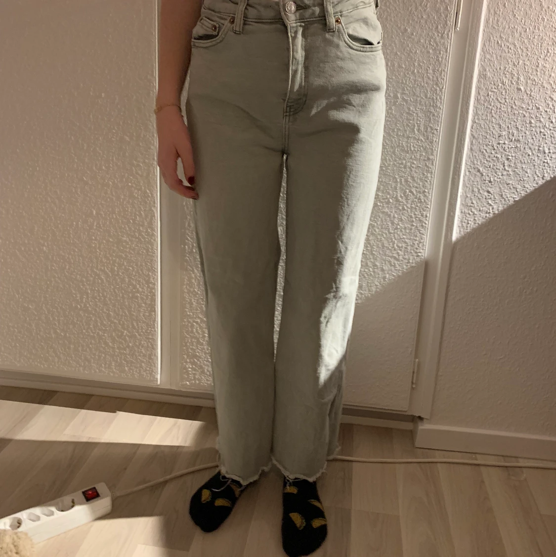 Grön beiga jeans
