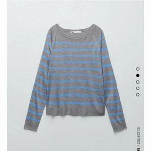 Zara tröja - Säljer denna jättegulliga tröja från zara då den inte riktigt kom till användning, den är i jättefint skick och använd Max 2-3 gånger. Den är i S men skulle säga att den även passar XS-M