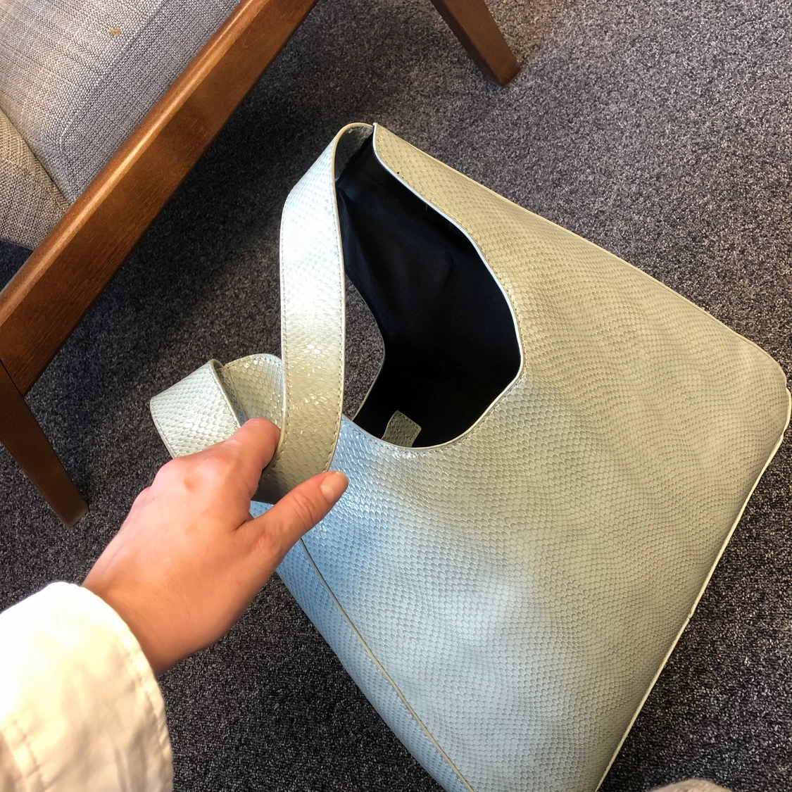 Mintgrön stor väska