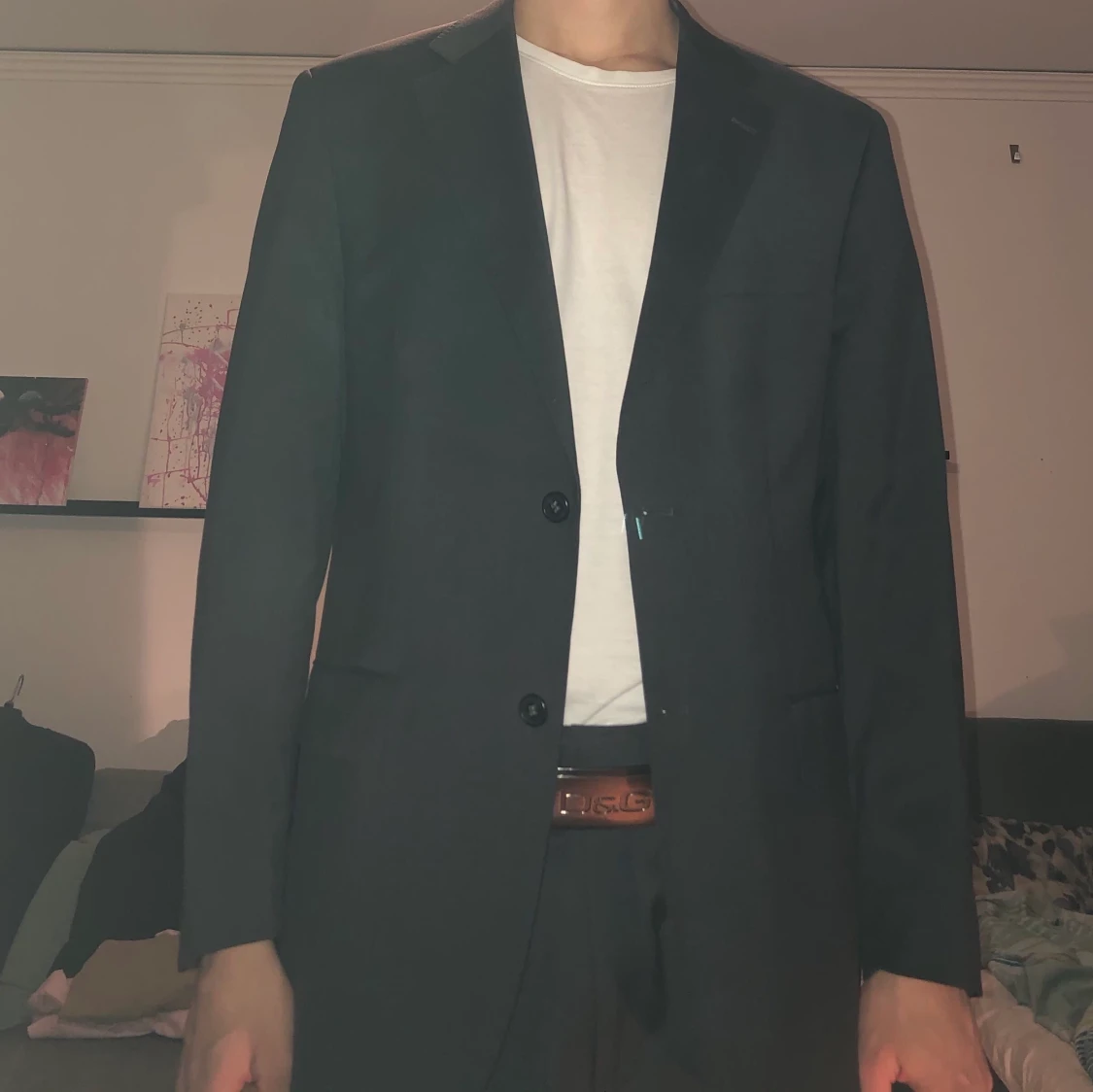 Cavaliere kavaj och kostymbyxa blå