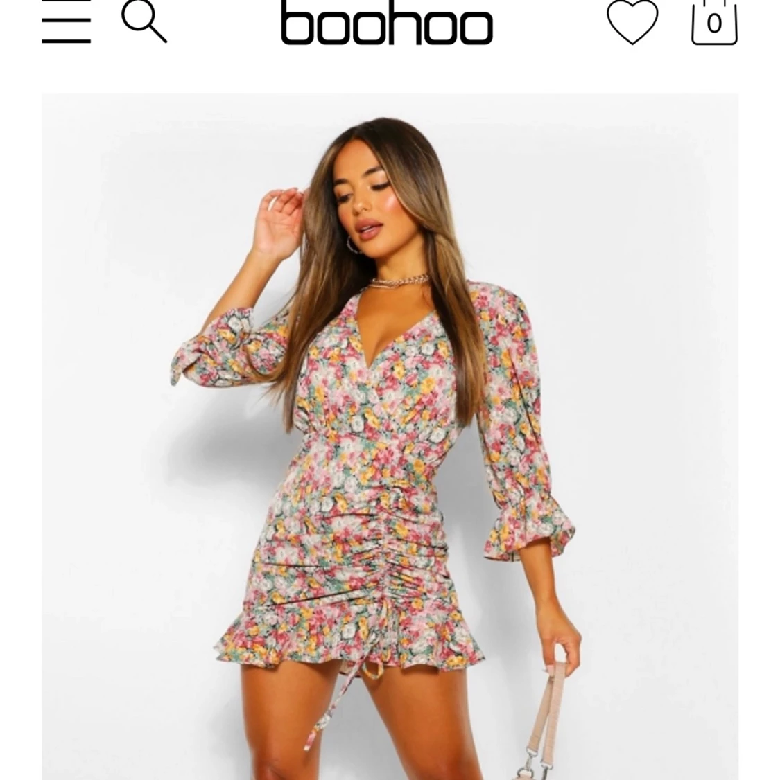 Blommig omlott klänning  - 91