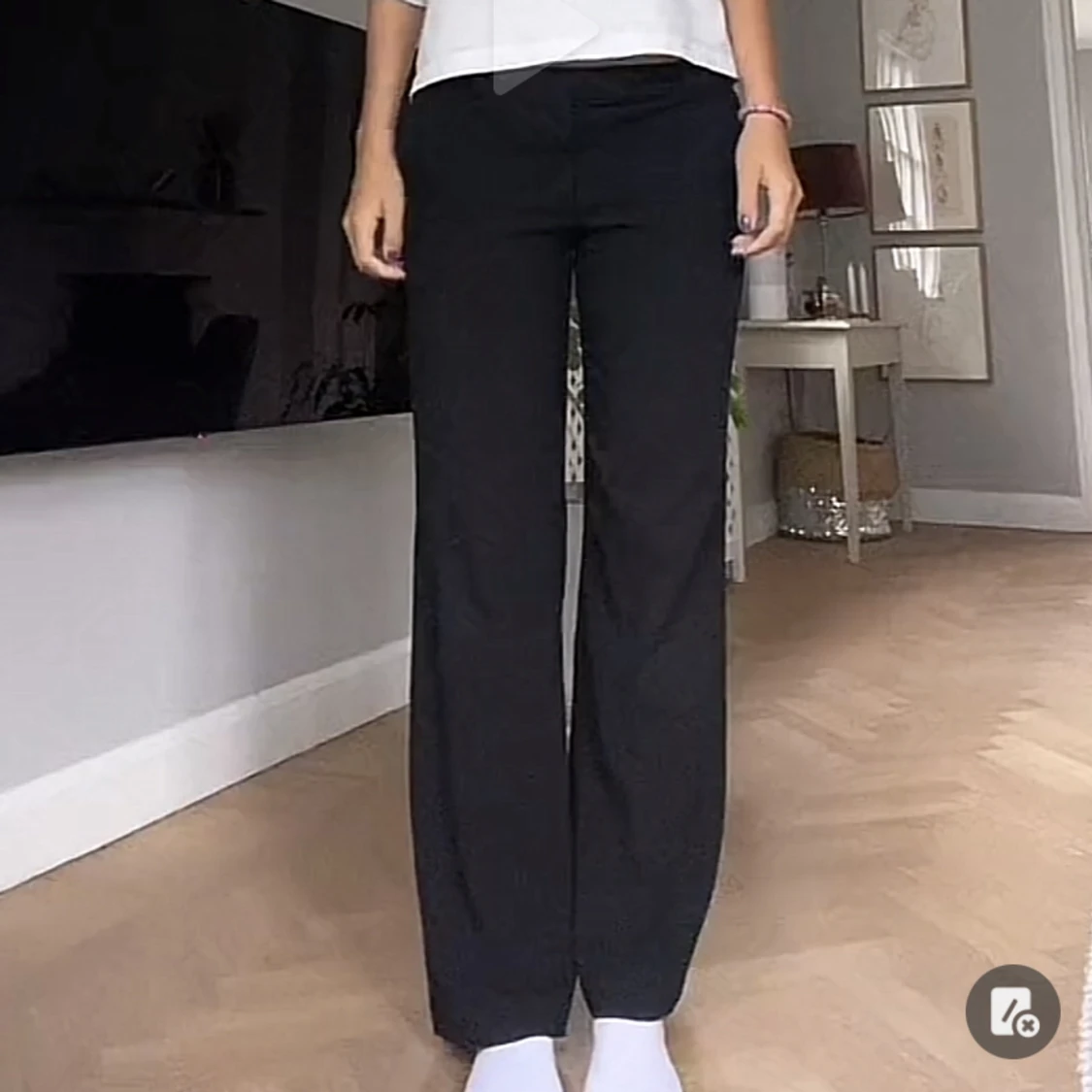 Låg midjade raka kostymbyxor 💕