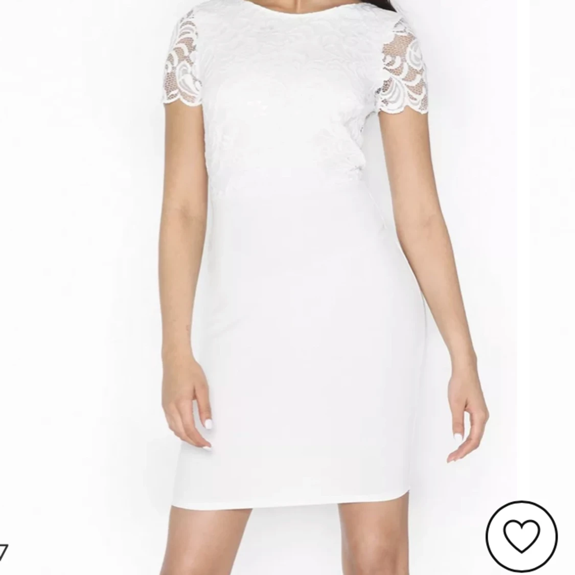 Vit spets klänning - 90