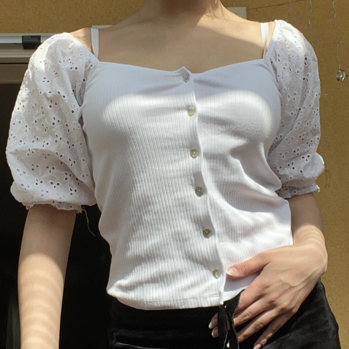 Jätte fin vit sommar topp🌸 - 90