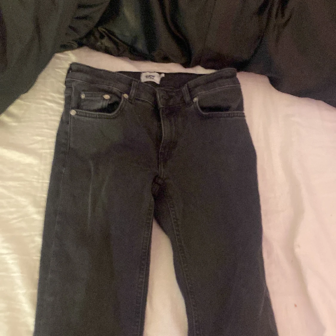 Gråa bootcut jeans