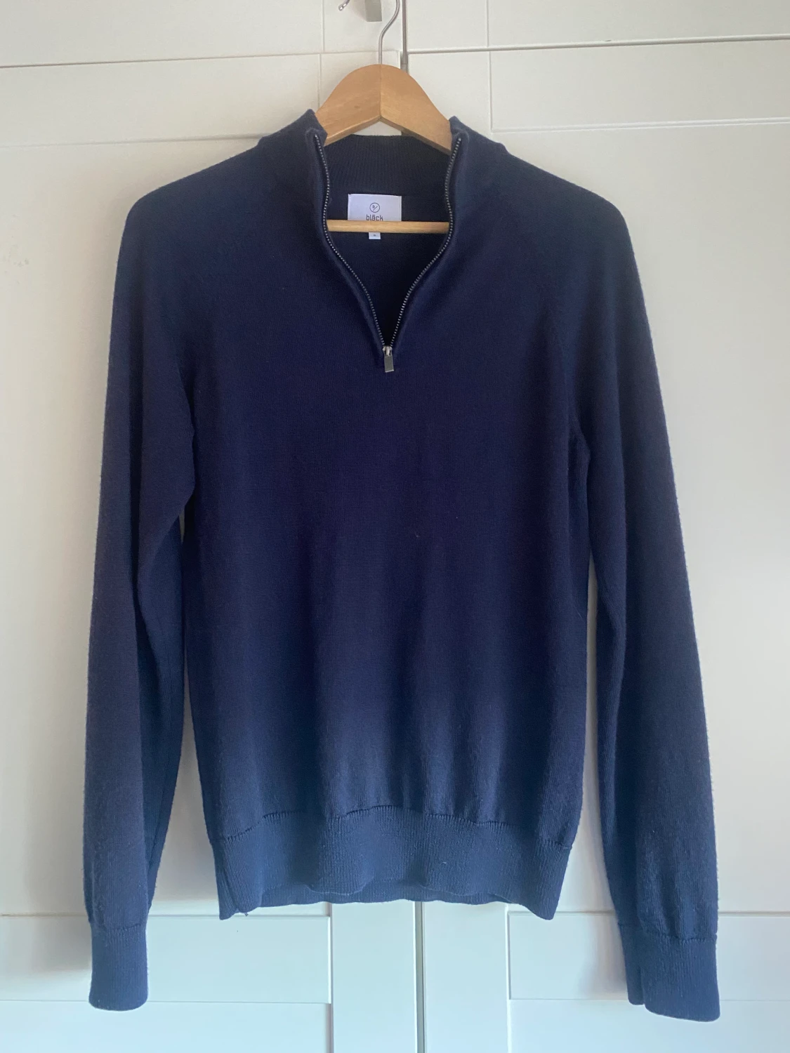 Half zip cardigan bläck