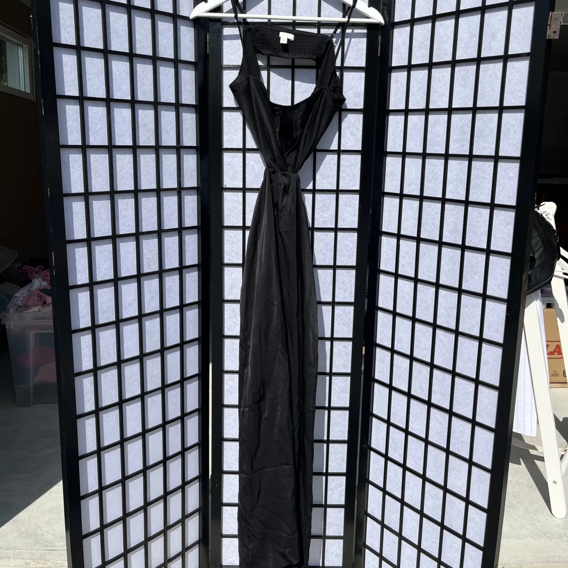 Svart lång klänning