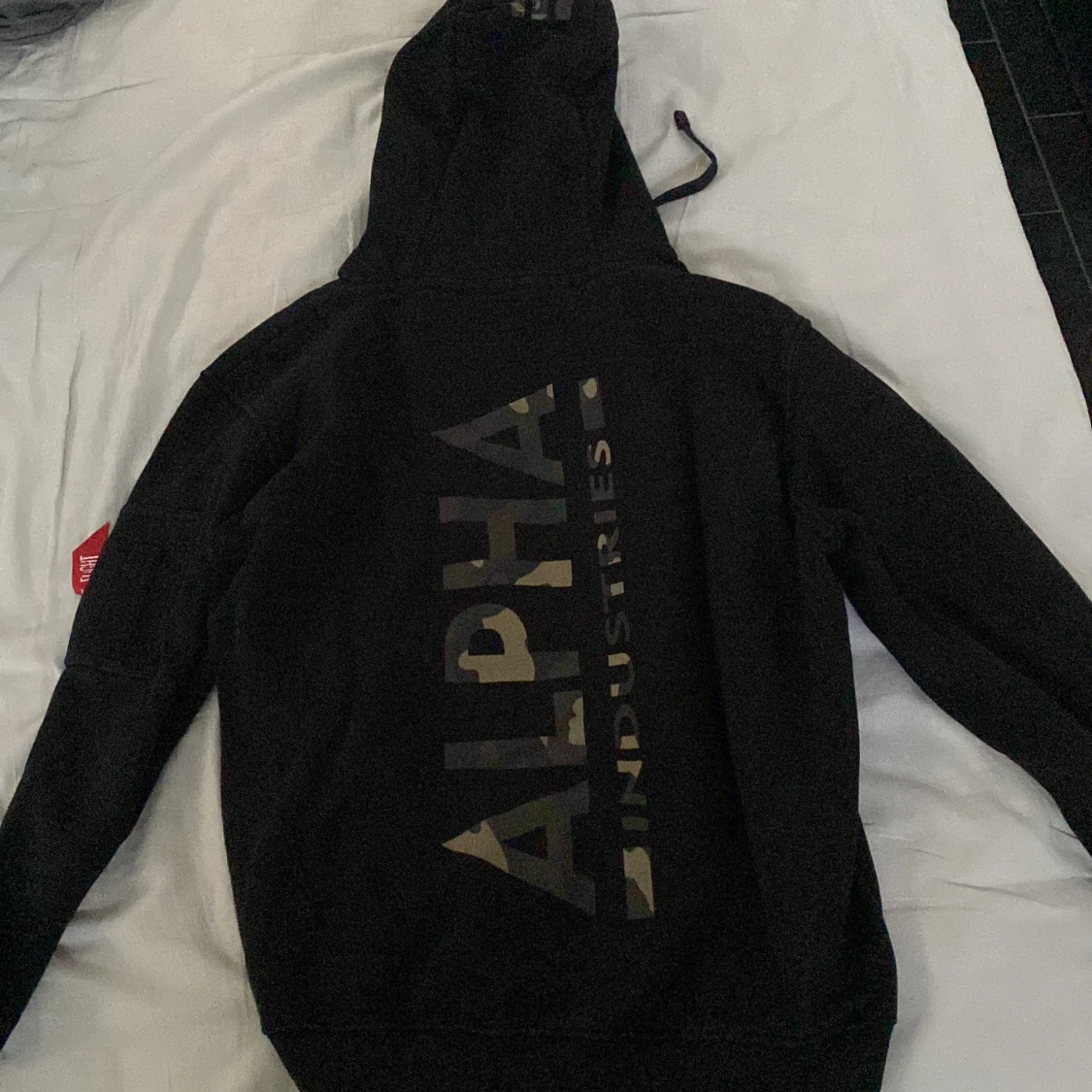 Alpha hoodie svart - 90