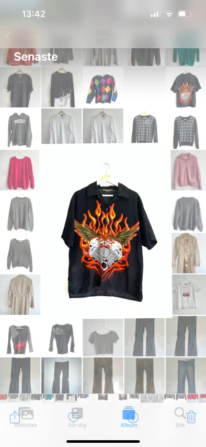 cool kortärmadskjorta -  skojrta med tryck på båda sidor🔥storlek medium men sitter som en large