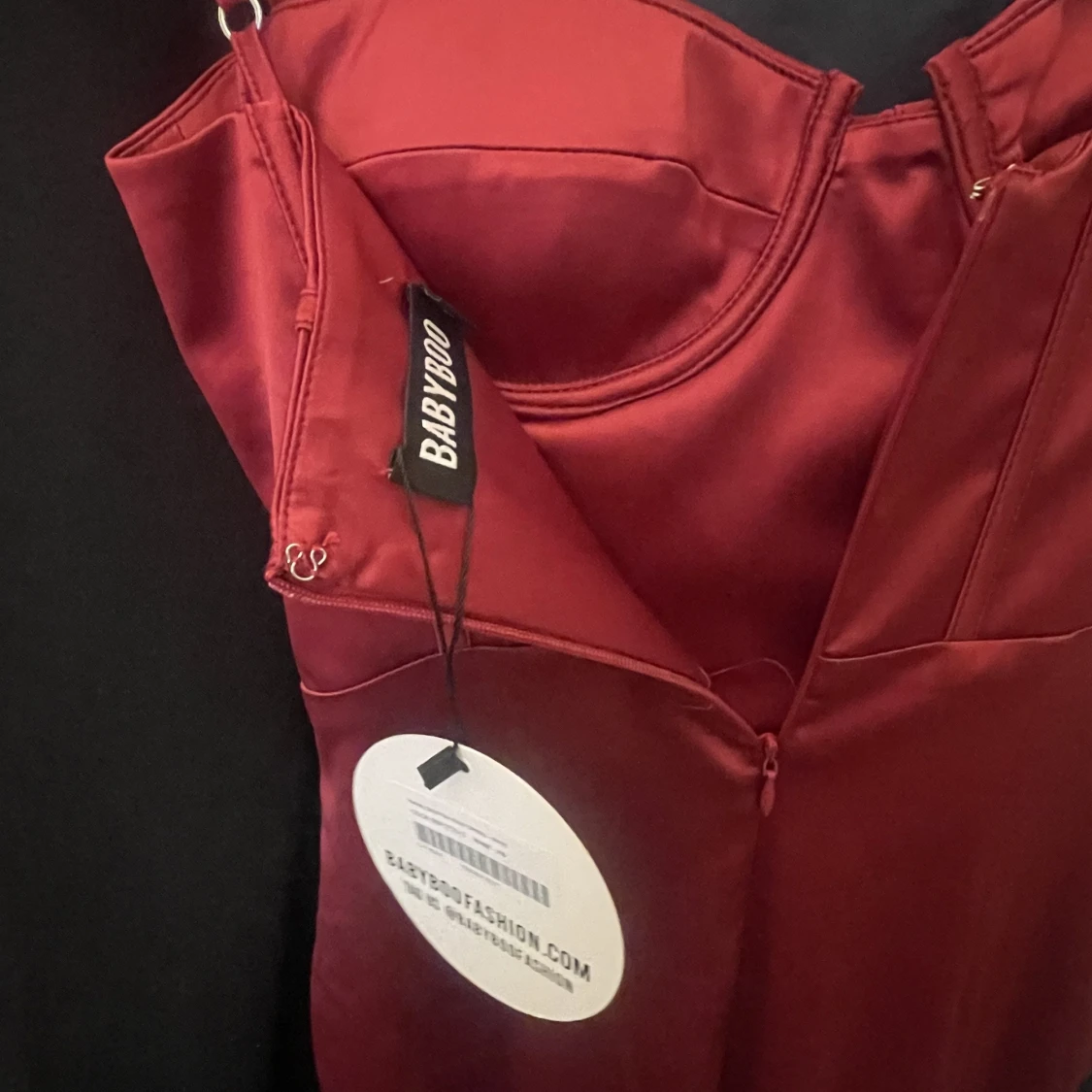 Vinröd balklänning  - 90