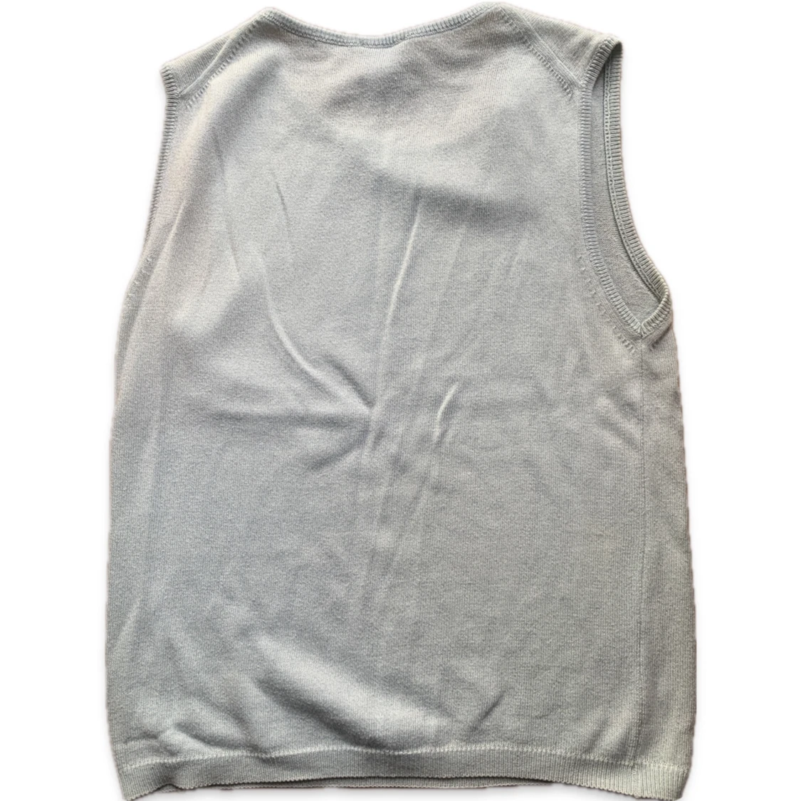 Ljusblå tunn stickad väst  - 90