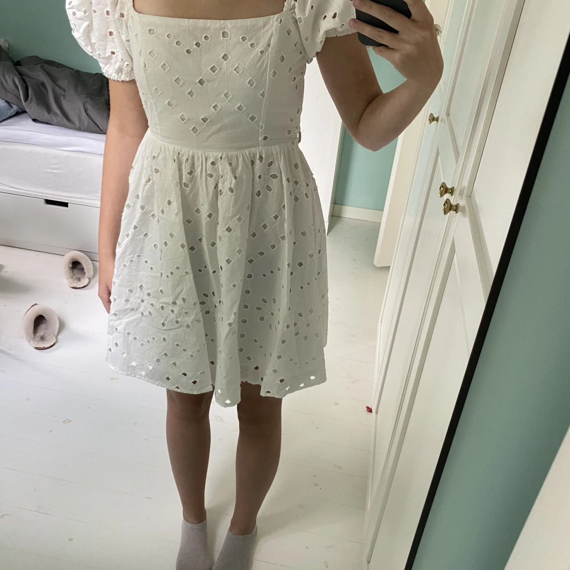 Vit zara klänning  - 90