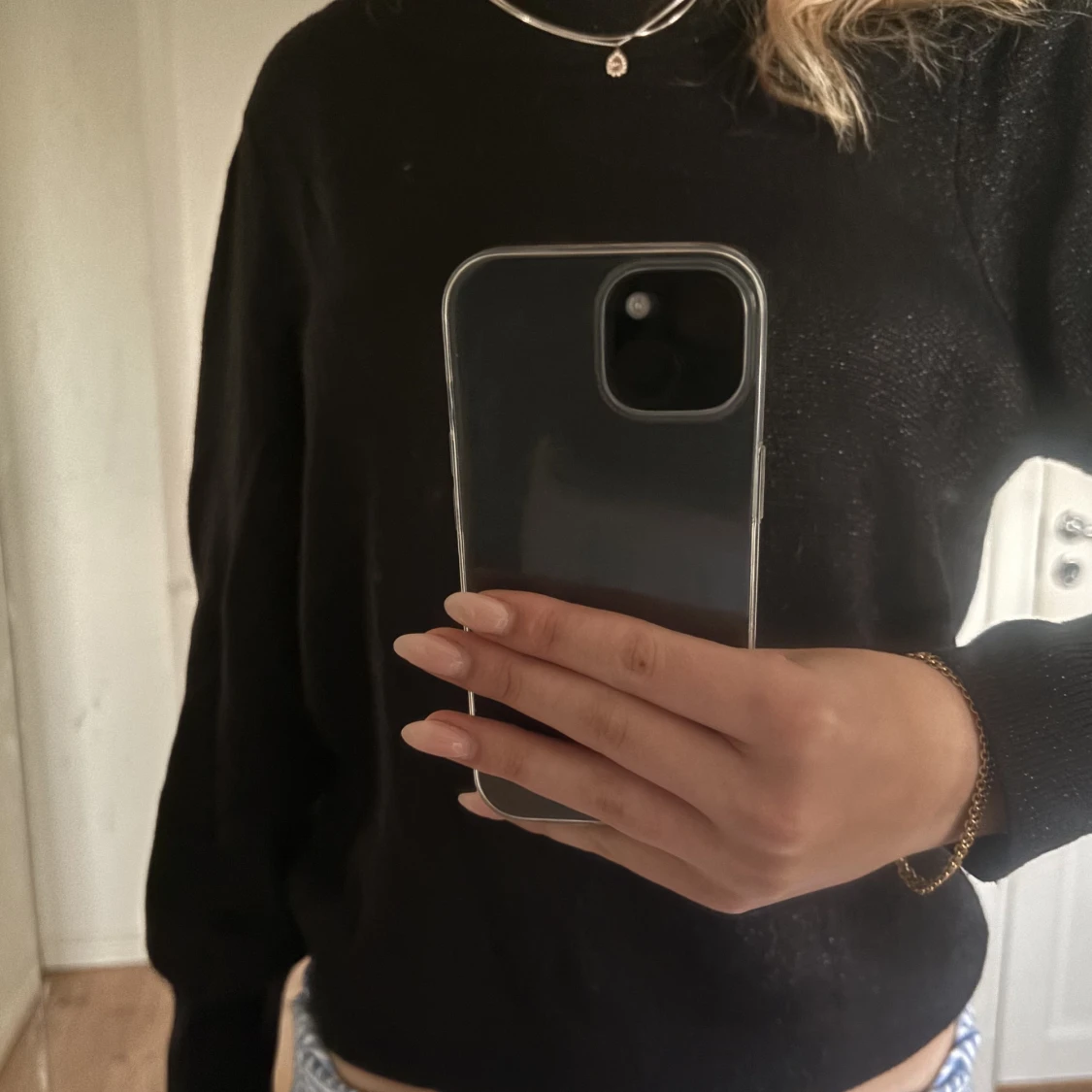 Svart glittrig tröja - 91