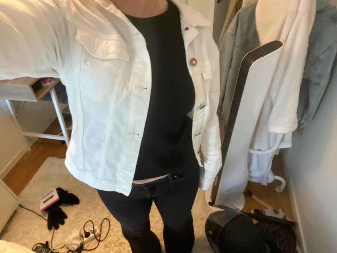 Vit jeans jacka