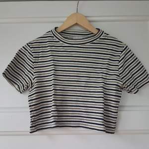 Kort randig t-shirt i strlk S. Passar XS-M. Från märket Cooperative (Urban Outfitters).