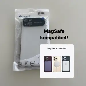 Hårt skal för iPhone 14 Plus som stöttar trådlös laddning via MagSafe/andra magnetiska powerbanks - OBS laddaren på bilden ingår ej! Helt oanvänd med skyddsplast & originalförpackning kvar.