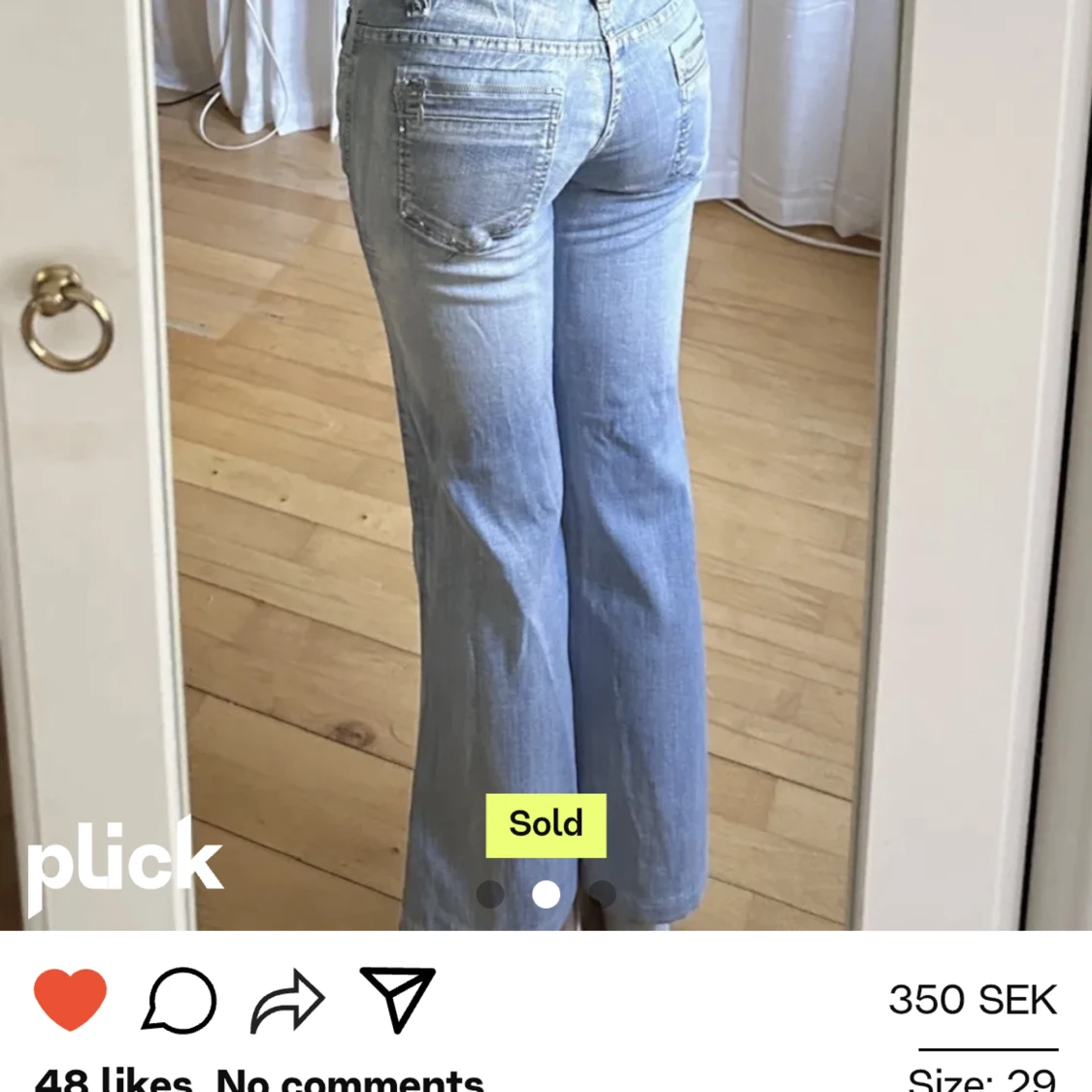 låg midjade jeans  - 90