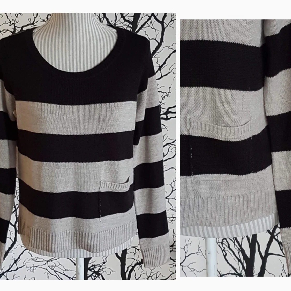 H&M snygg randig tröja Toppskick Stl M  - 91