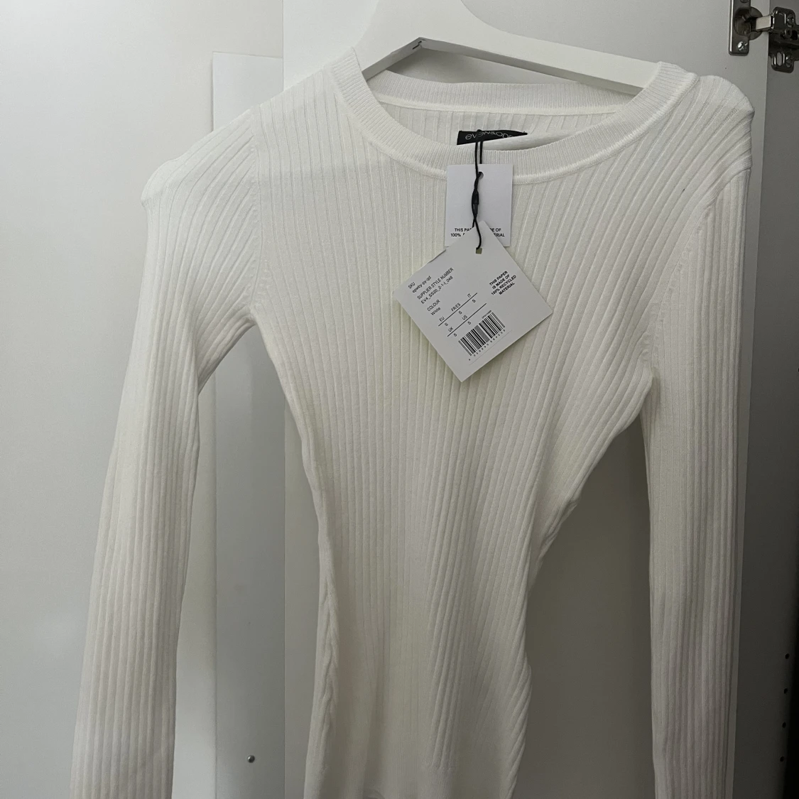 Vit ribbad top Zalando - 91