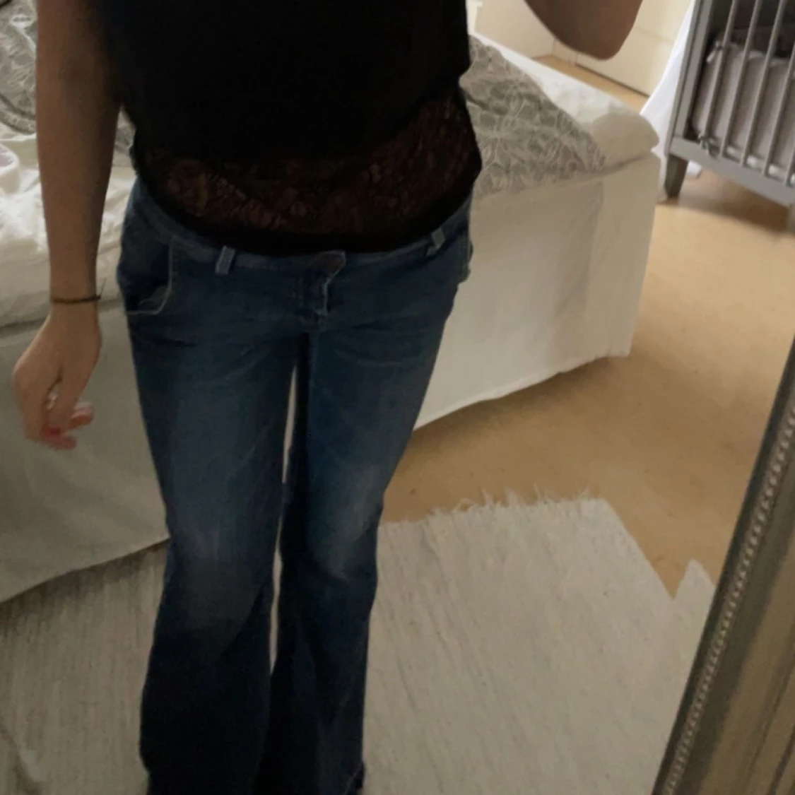 Lågmidjade bootcut jeans  - 90