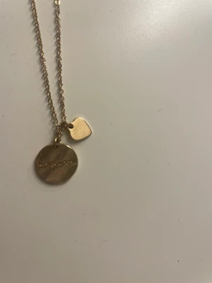 Halsband  - Ett fint guldigt halsband som är ganska långt men om man skulle vilja kan man linda den två varv runt halsen💕 på brickan står det ”trust your heart”💕  