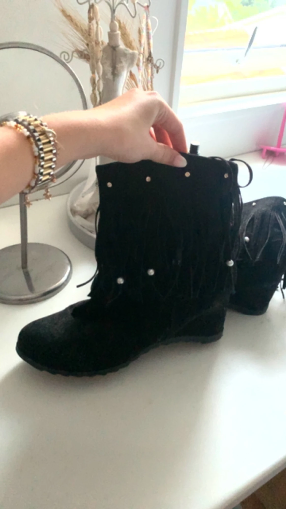 Skor med fransar  - 90