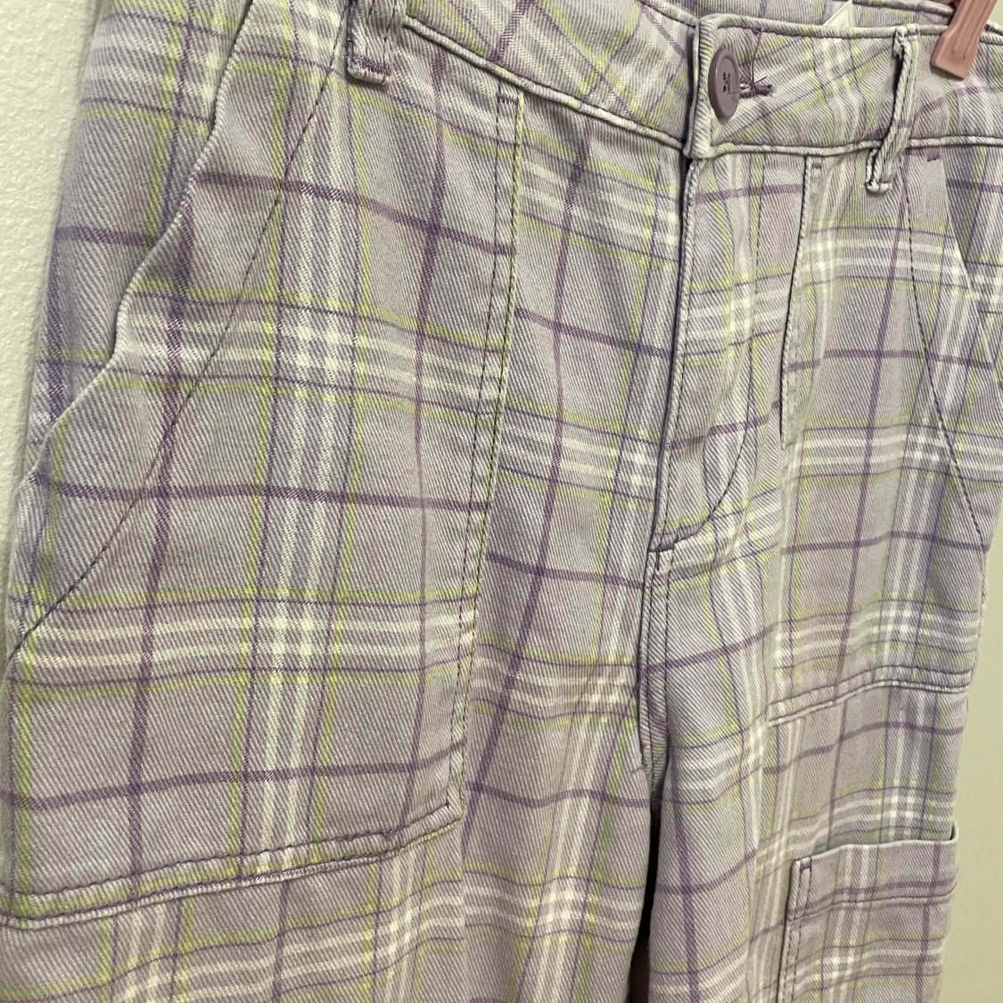 Ljuslila rutig byxa från HM - 91