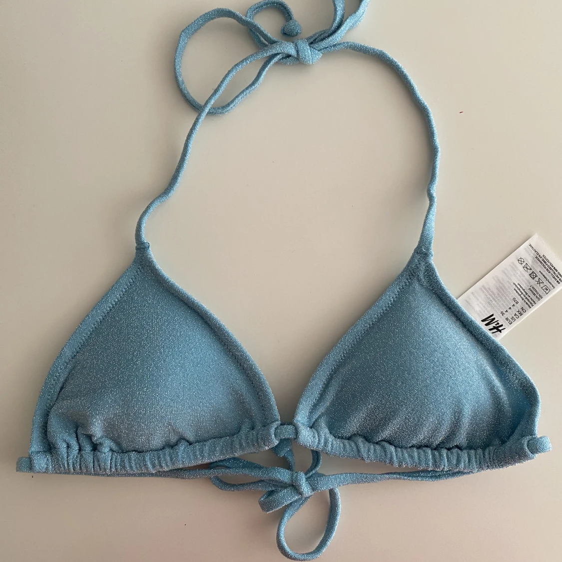 Blå glittrig bikini - 91