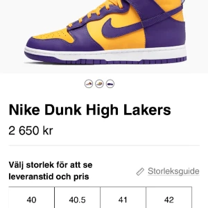Nike dunks high lakers - Alldrig använda fick de i present men var inte min typ kan bytas mot en annan färg eller säljas