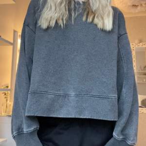 Superfin grå sweatshirt från zara i en ”urtvättad” grå färg🤍🙈lite croppad i modellen