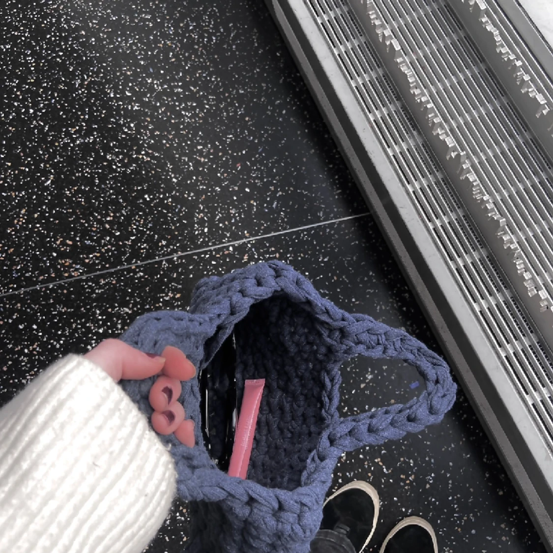 Virkad väska, NAVY BLUE