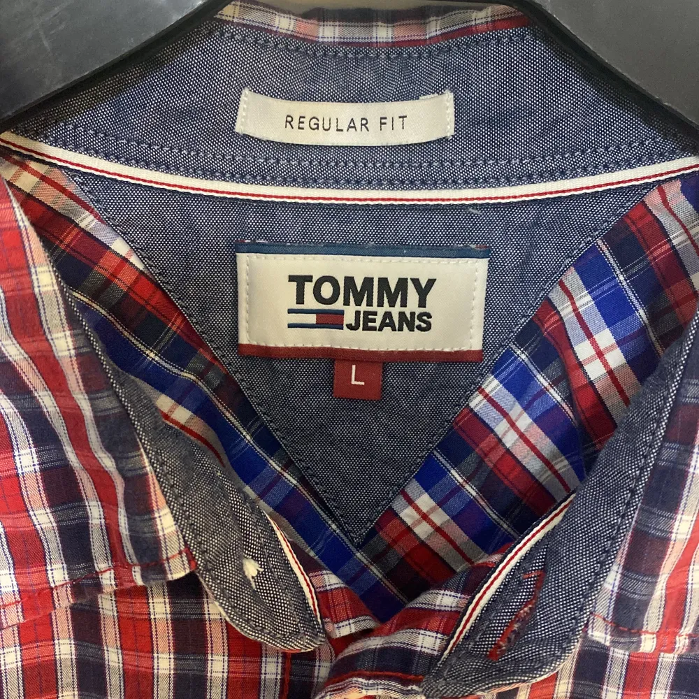 Tommy jeans herr skjorta Large rutig regular Fit . Skjortor.