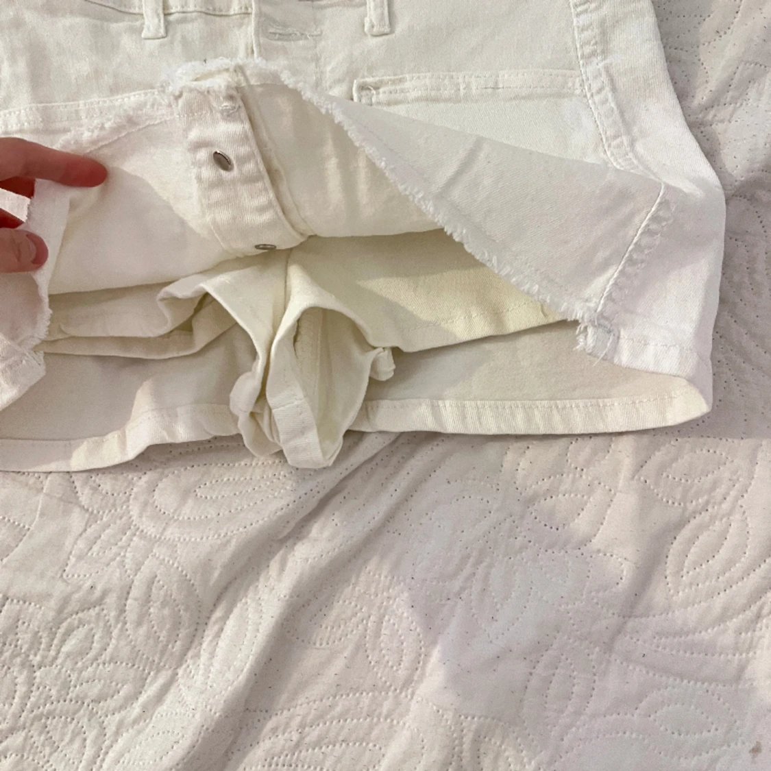 Jeans kjol med underbyxor insida - 91