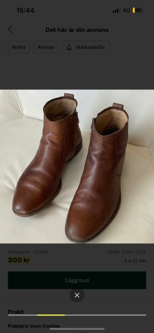 Läderboots  - Fina läderboots från Vagabond. Storlek 41. 