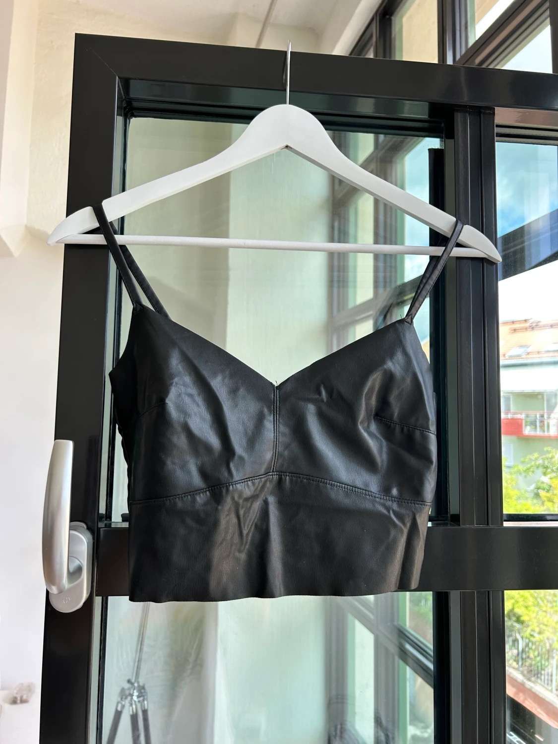 Fakeläder topp - 90